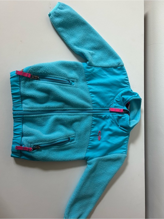 Champion Other - Champion Kids Teal Fleece Jacket with Pink Accents